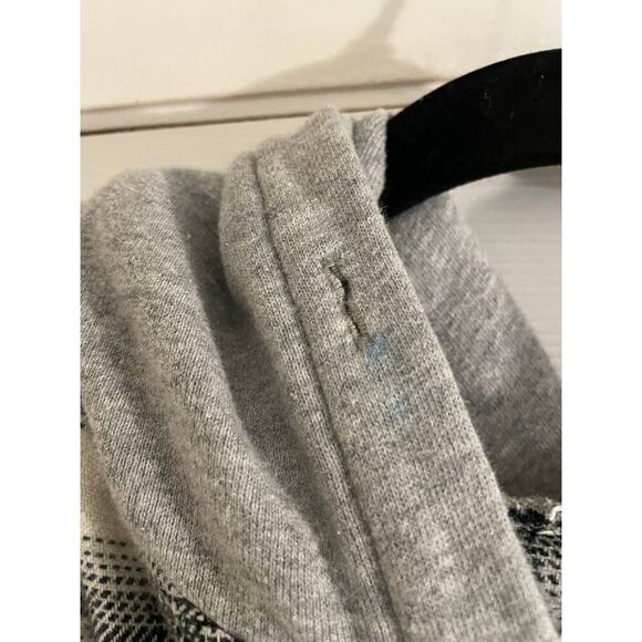 Urban Outfitters Y2K Plaid blue and white hooded shirt size large - Picture 4 of 8